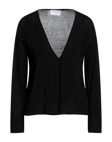 Daniele Fiesoli Woman Sweater Black Size 2 Linen, Cotton