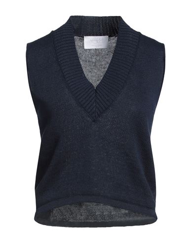 Daniele Fiesoli Woman Sweater Navy Blue Size 1 Linen, Organic Cotton