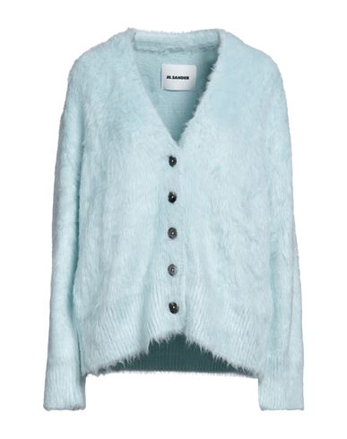 Jil Sander Woman Cardigan Sky Blue Size 4 Silk