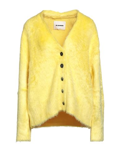 Jil Sander Woman Cardigan Yellow Size 6 Silk