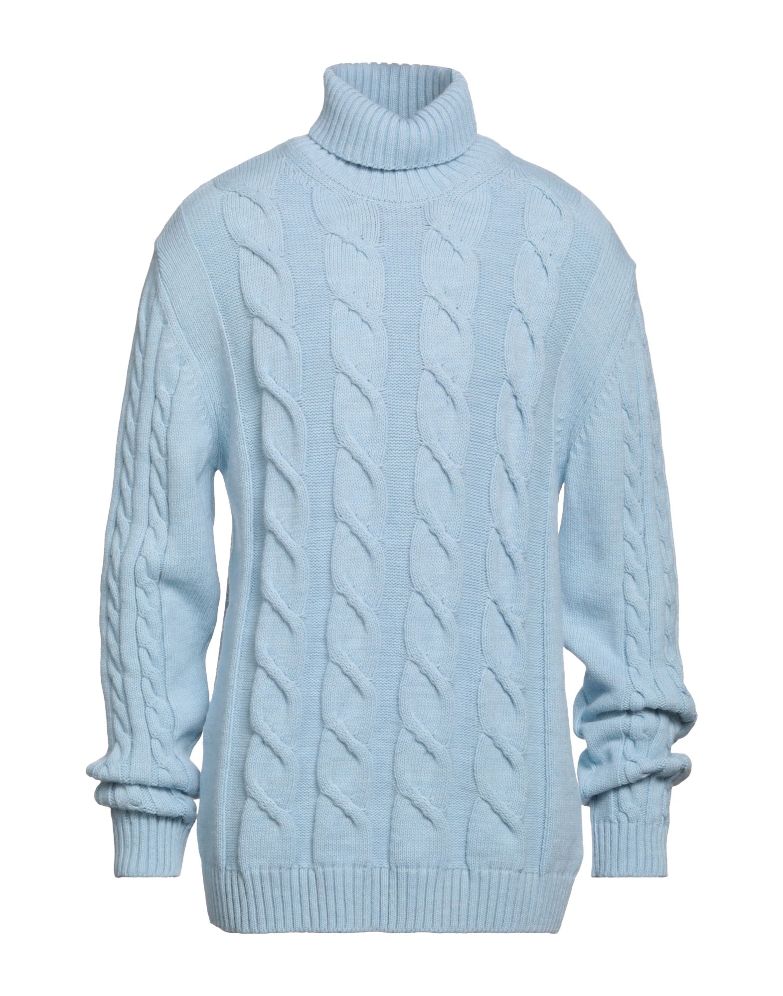FAMILY FIRST MILANO FAMILY FIRST MILANO MAN TURTLENECK SKY BLUE SIZE XL WOOL, POLYAMIDE, ACRYLIC