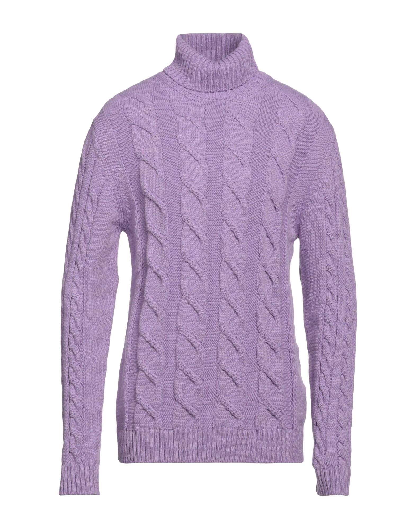 FAMILY FIRST MILANO FAMILY FIRST MILANO MAN TURTLENECK LILAC SIZE L WOOL, POLYAMIDE, ACRYLIC