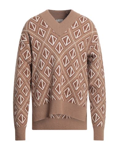 Dior Jacquard Wool And Cashmere-blend Sweater In Brown