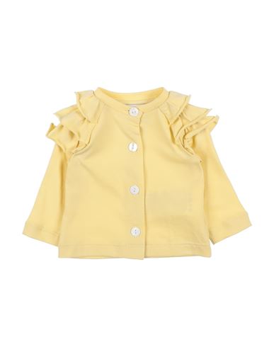 Le Petit Coco Babies'  Newborn Girl Cardigan Light Yellow Size 1 Organic Cotton