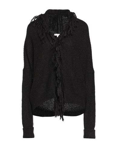 Paperlace London Woman Cardigan Black Size 4 Acrylic, Polyamide, Mohair Wool, Wool