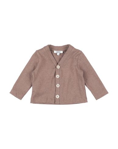 Aletta Babies'  Newborn Girl Wrap Cardigans Khaki Size 3 Cotton In Brown