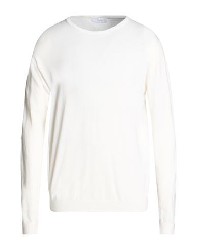 Diktat Man Sweater White Size L Silk, Cotton