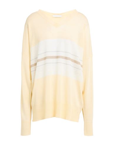 Fabiana Filippi Woman Sweater Pastel Yellow Size 4 Linen, Viscose In Multi