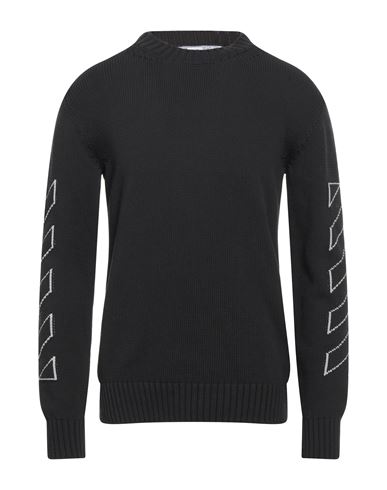 Off-white Man Sweater Black Size S Cotton, Polyamide