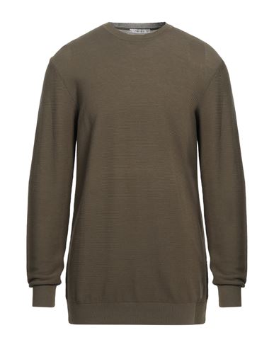 Kangra Man Sweater Military Green Size 46 Cotton