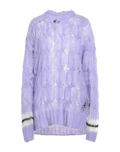 Palm Angels Woman Sweater Lilac Size L Mohair Wool, Polyamide, Wool, Polyester In Purple