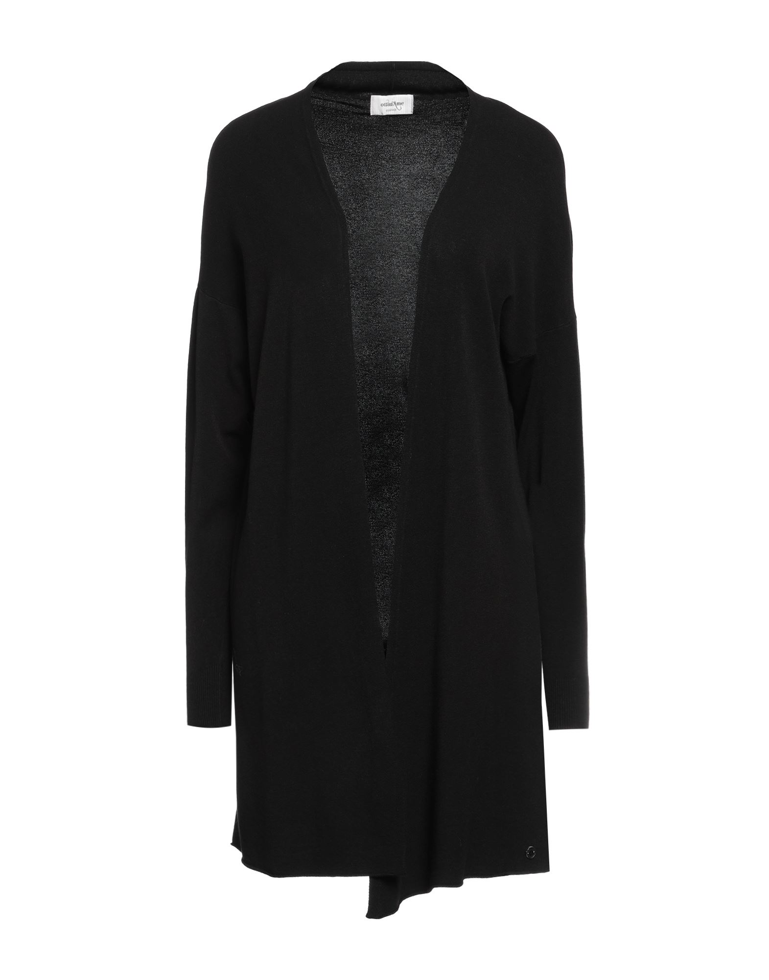 Ottod'ame Woman Cardigan Black Size 8 Ecovero Viscose, Polyester