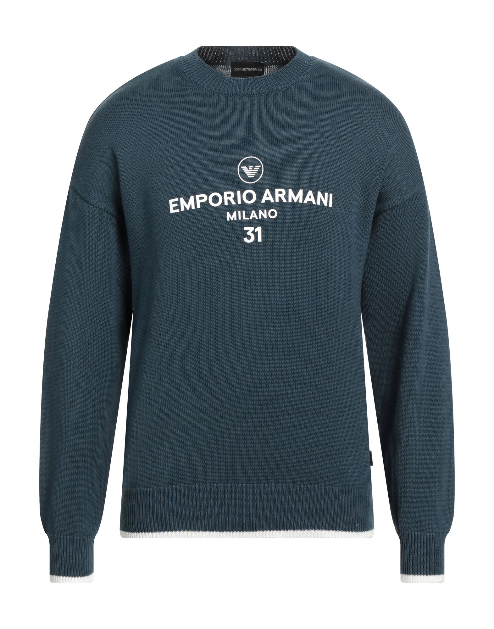 Emporio Armani Sweaters In Blue