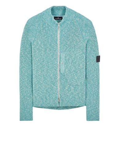 STONE ISLAND SHADOW PROJECT 5011R TRACK KNIT JACKET 
PATTERNED SLUB DRY YARN Sweater Man Turquoise EUR 675
