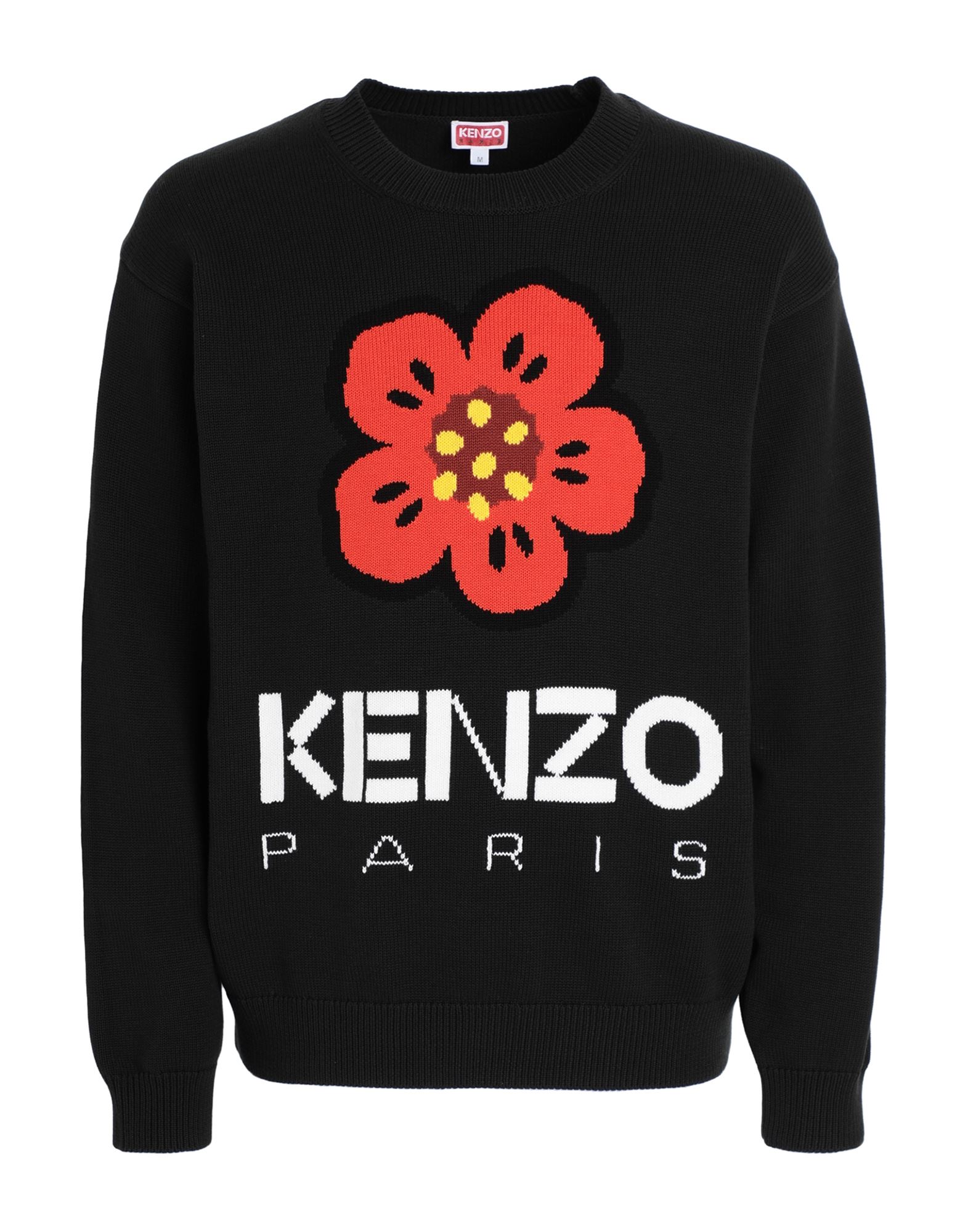 Kenzo Boke Flower Wool Sweater In Black