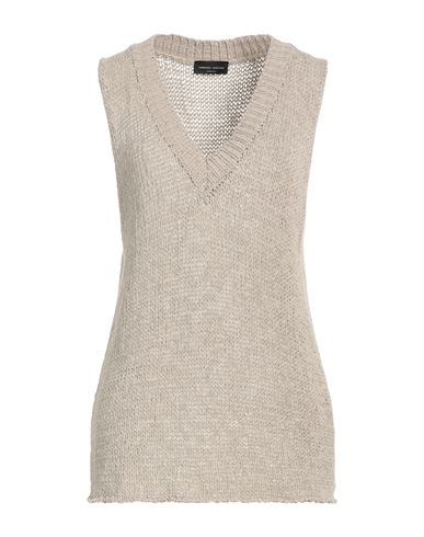 Roberto Collina Woman Sweater Khaki Size L Cotton, Polyamide In Brown
