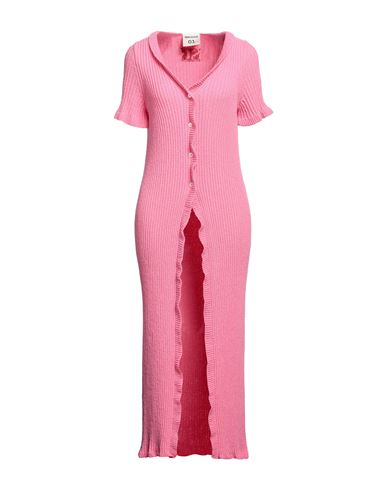 Semicouture Woman Cardigan Pink Size M Cotton, Polyamide