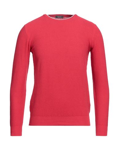 Rossopuro Man Sweater Red Size 3 Cotton