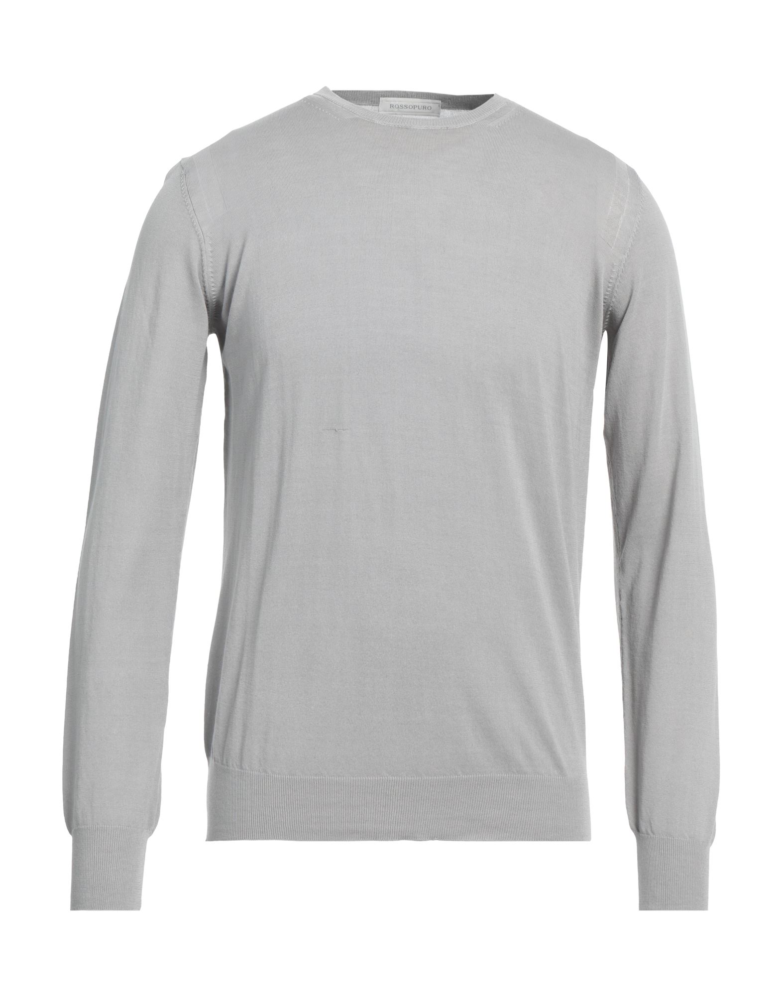 Rossopuro Man Sweater Grey Size 5 Cotton