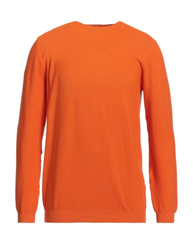 Rossopuro Man Sweater Orange Size 4 Cotton