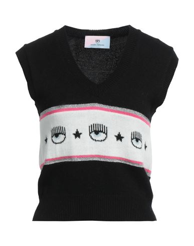 Shop Chiara Ferragni Woman Sweater Black Size L Viscose, Polyamide, Wool, Cashmere