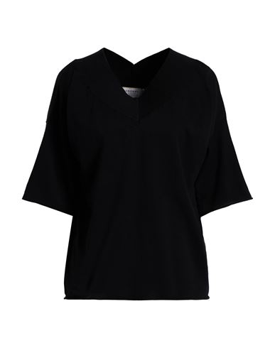 Snobby Sheep Woman Sweater Black Size 10 Cotton, Silk In Black
