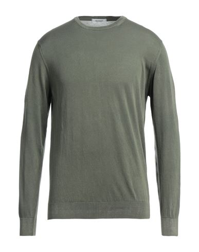 Crossley Man Sweater Military Green Size L Cotton, Cashmere