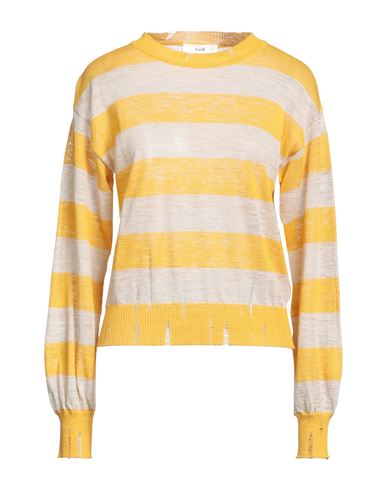 Suoli Woman Sweater Ocher Size 6 Linen, Polyester In Yellow