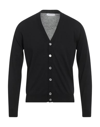Filippo De Laurentiis Man Cardigan Midnight Blue Size 50 Cotton In Black