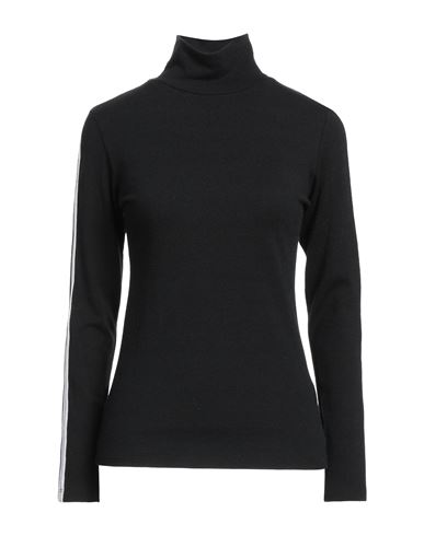 Hanita Woman Turtleneck Black Size M Viscose, Polyester, Nylon