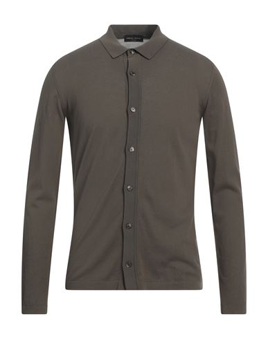 Roberto Collina Man Cardigan Dark Green Size 38 Cotton In Green
