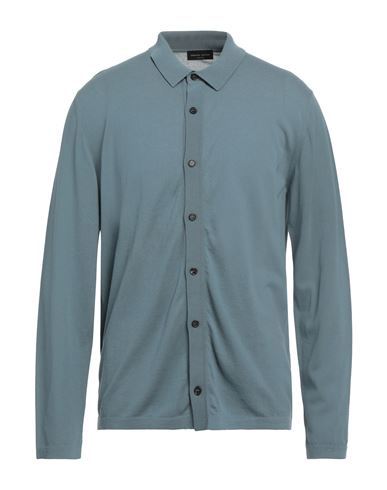 Roberto Collina Man Cardigan Pastel Blue Size 42 Cotton