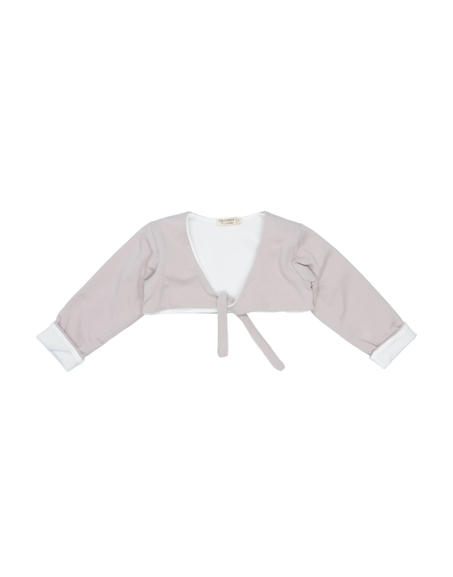 Coccodé Kids'  Newborn Girl Wrap Cardigans Dove Grey Size 3 Cotton, Elastane