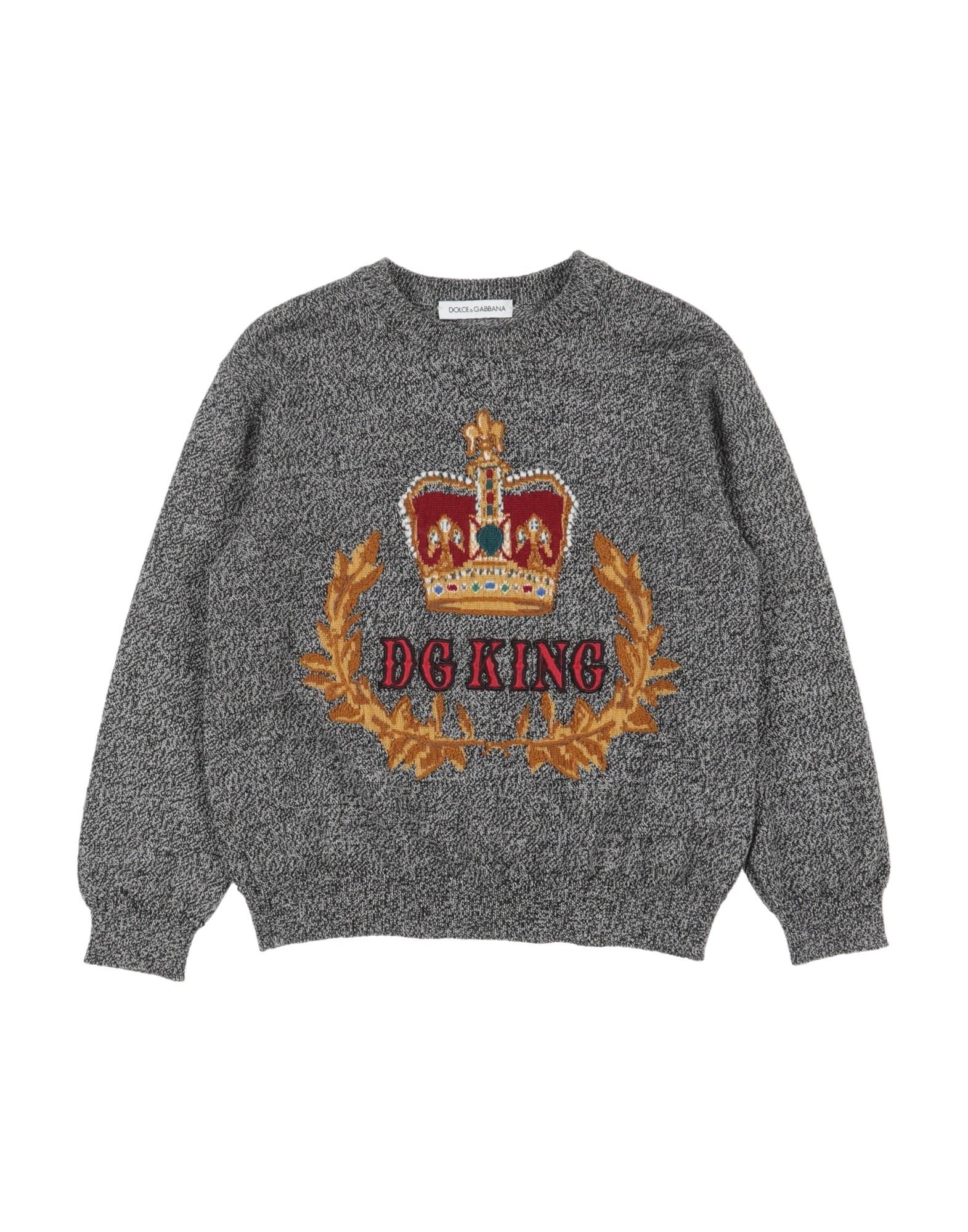 Dolce & Gabbana Kids'  Toddler Boy Sweater Black Size 6 Virgin Wool, Polyester, Acrylic, Wool