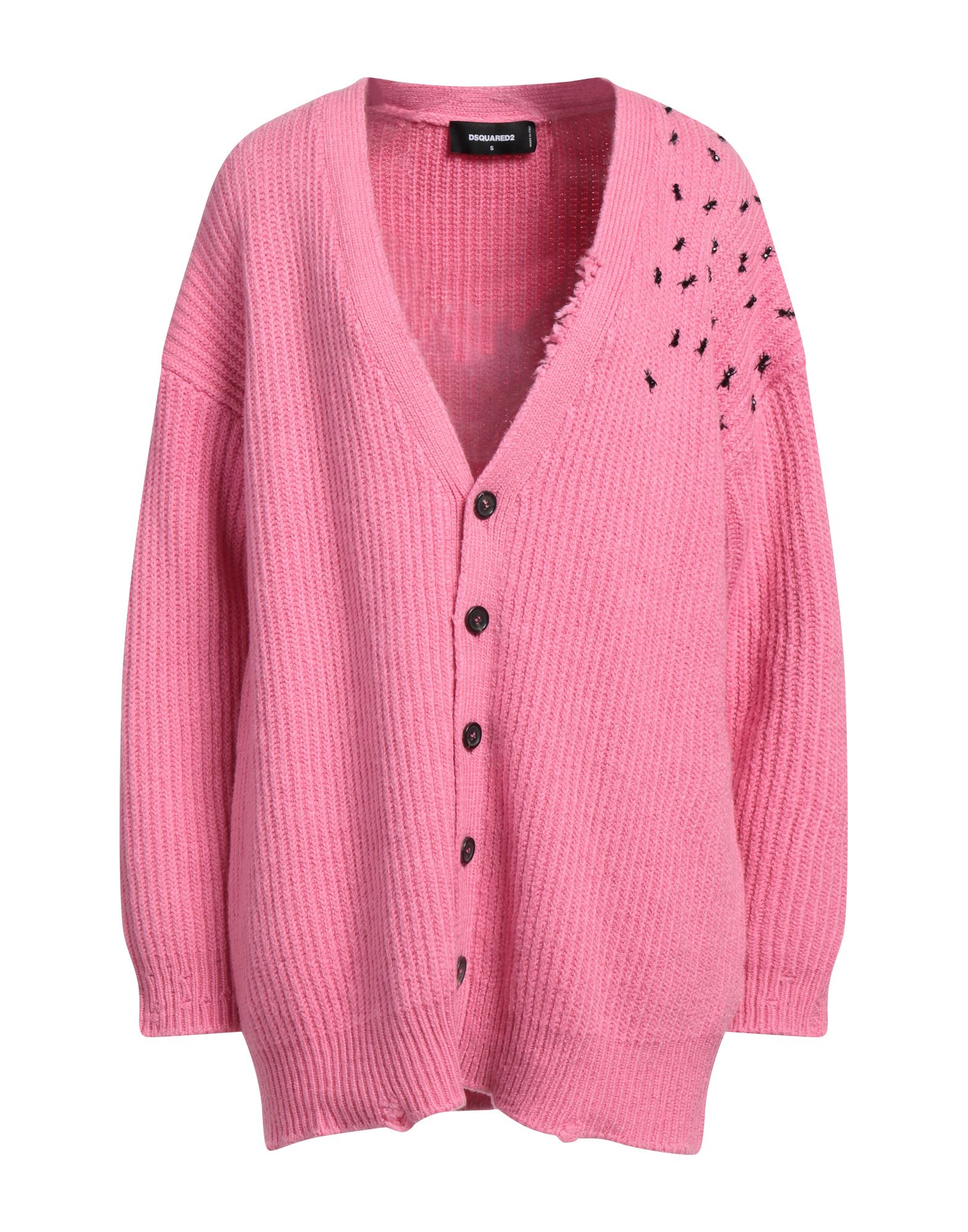 Dsquared2 Woman Cardigan Pink Size Xs Cotton, Polyamide