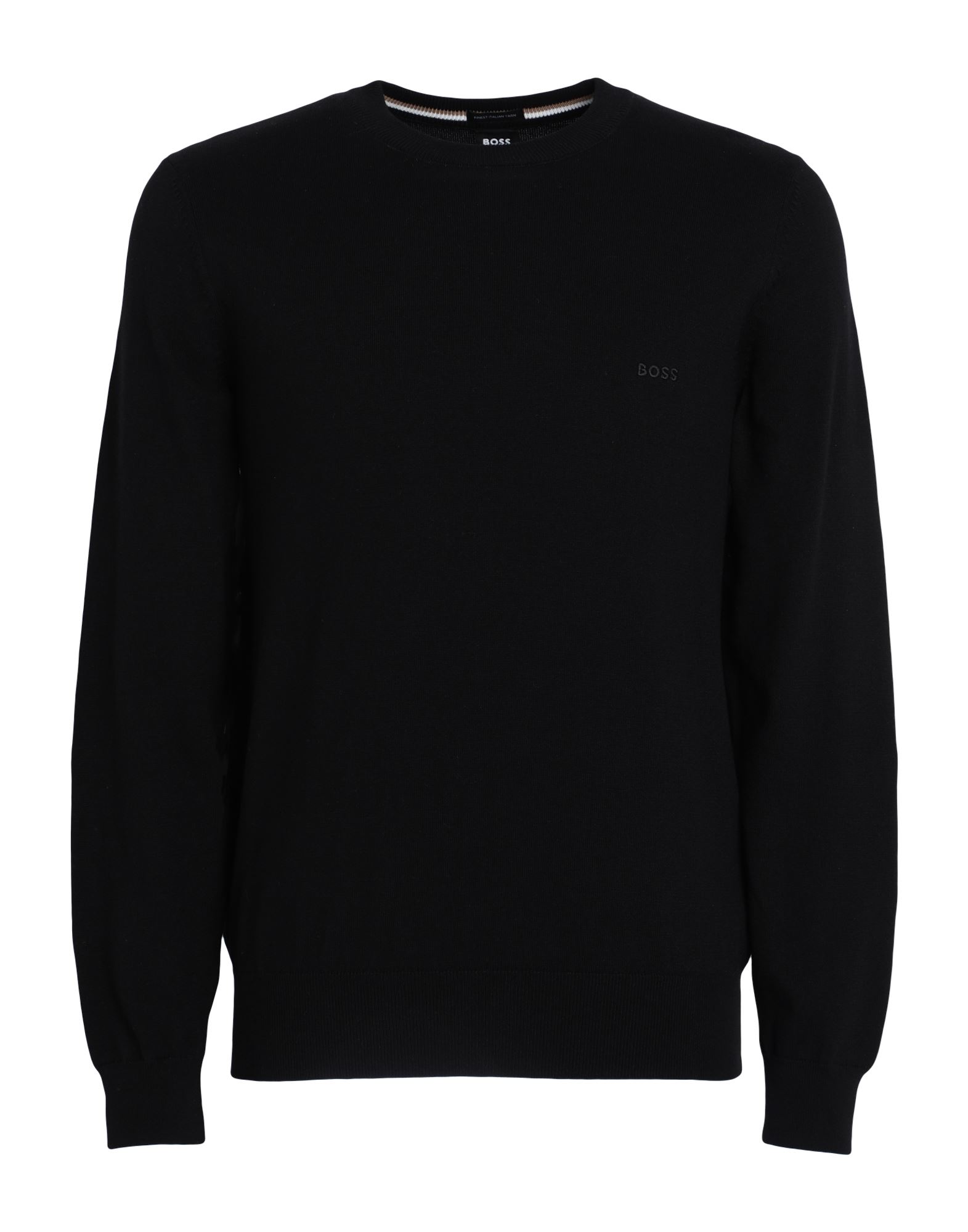 Hugo Boss Cotton-jersey Regular-fit Sweatshirt With Embroidered Logo In Black