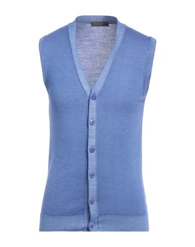 Daniele Fiesoli Man Cardigan Blue Size S Merino Wool