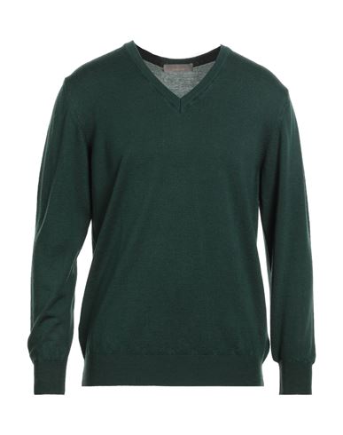 Cruciani Man Sweater Green Size 40 Wool
