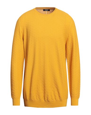 +39 Masq Man Sweater Ocher Size Xxl Cotton In Yellow