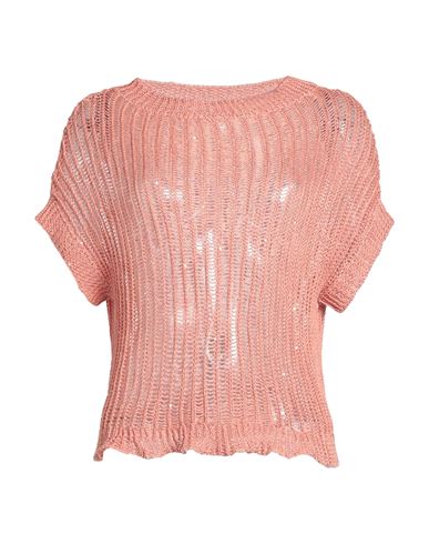Tortona 21 Woman Sweater Salmon Pink Size S Linen, Cotton, Polyester