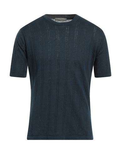 Daniele Fiesoli Man Sweater Midnight Blue Size Xl Linen, Organic Cotton