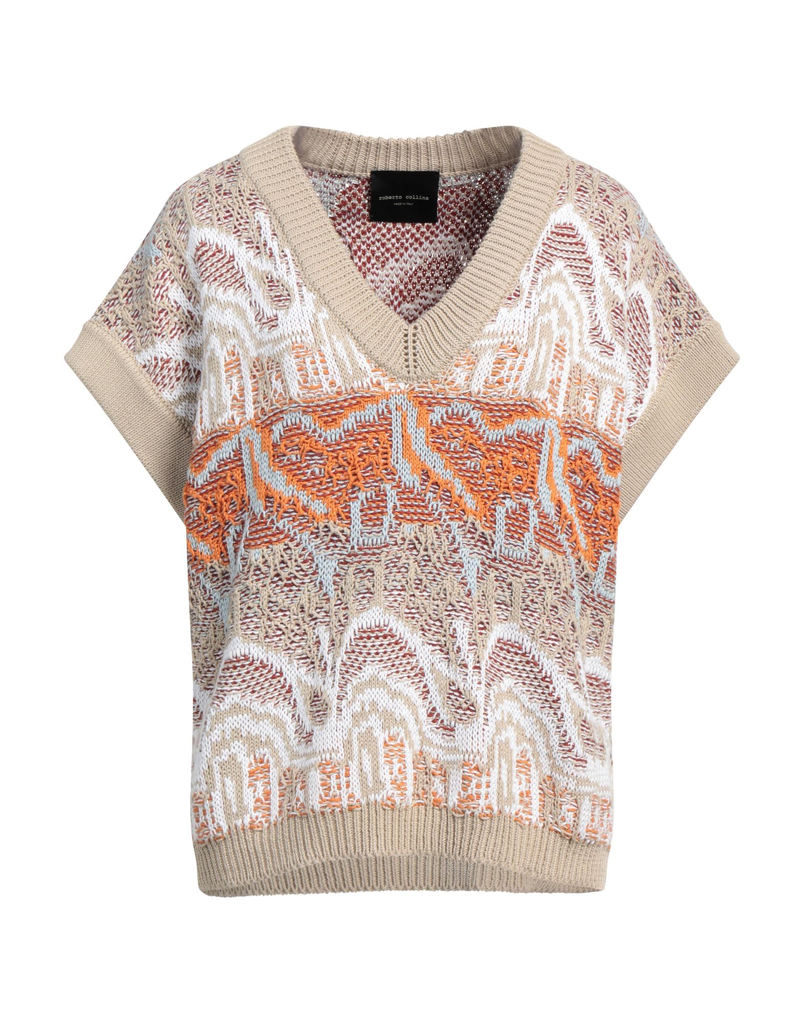 Shop Roberto Collina Woman Sweater Beige Size S Cotton