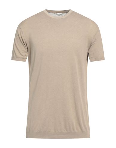 Cashmere Company Man Sweater Sand Size 36 Cotton, Linen In Beige