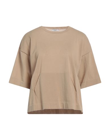 Peserico Woman Sweater Sand Size 4 Cotton, Polyamide In Beige