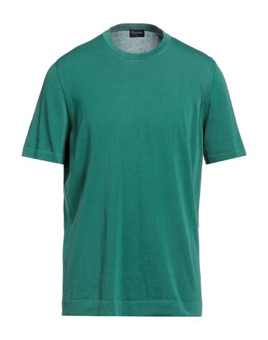 Drumohr Man Sweater Green Size 42 Cotton