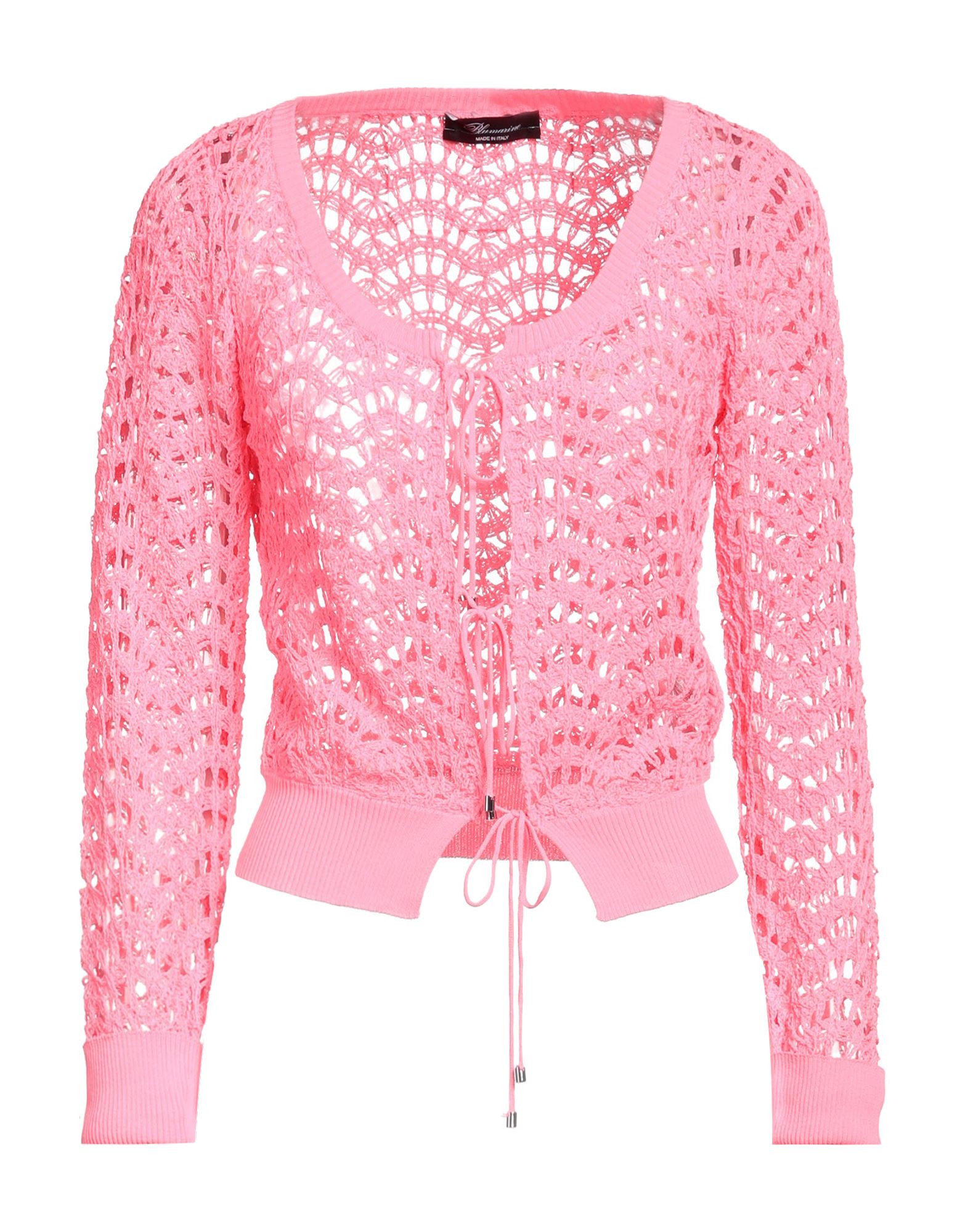 Blumarine Woman Cardigan Fuchsia Size M Polyester In Pink