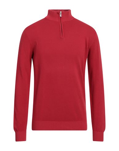 Fedeli Man Turtleneck Coral Size 44 Cotton In Red