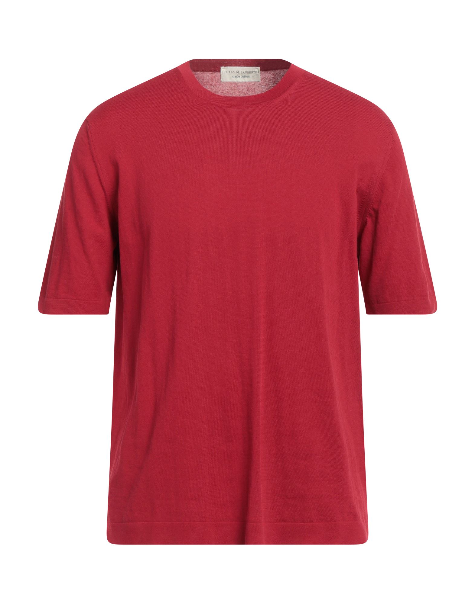 Filippo De Laurentiis Man Sweater Red Size 44 Cotton