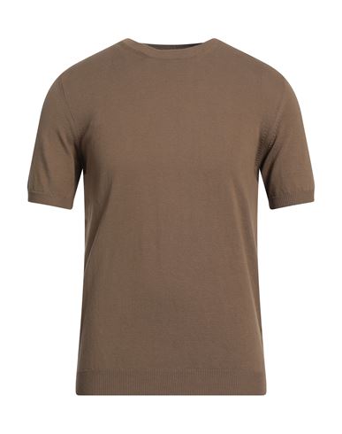 Seventy Sergio Tegon Man Sweater Brown Size S Cotton