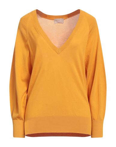 Drumohr Woman Sweater Ocher Size M Cotton In Yellow